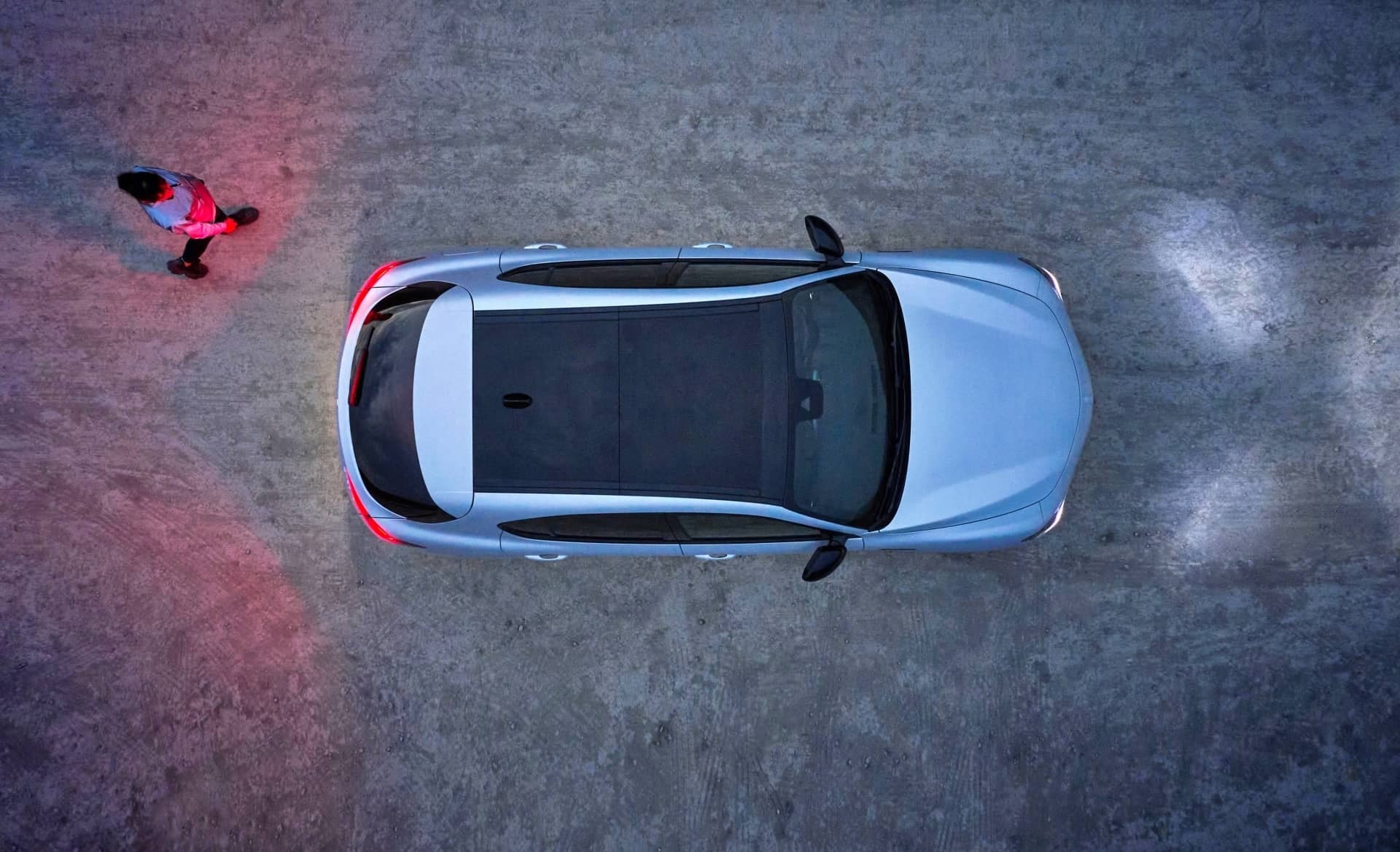 Vista aérea del Stelvio que muestra un techo panorámico