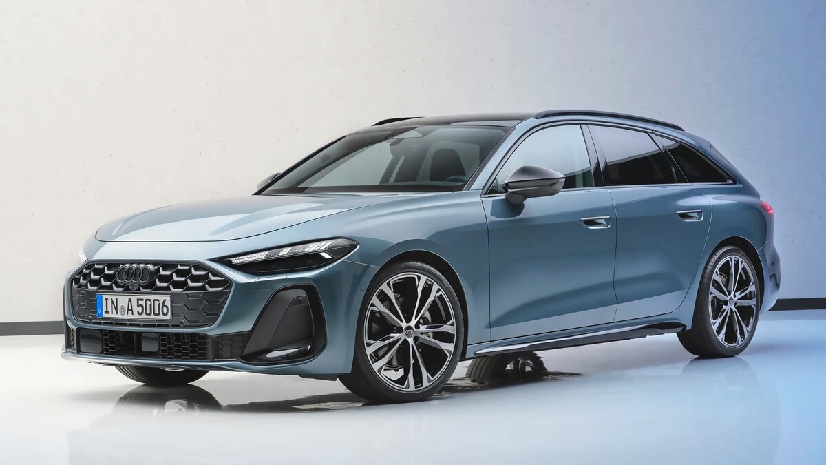 Perfil elegante del Audi A5 Avant con líneas aerodinámicas. Perfil elegante del Audi A5 Avant con líneas aerodinámicas.