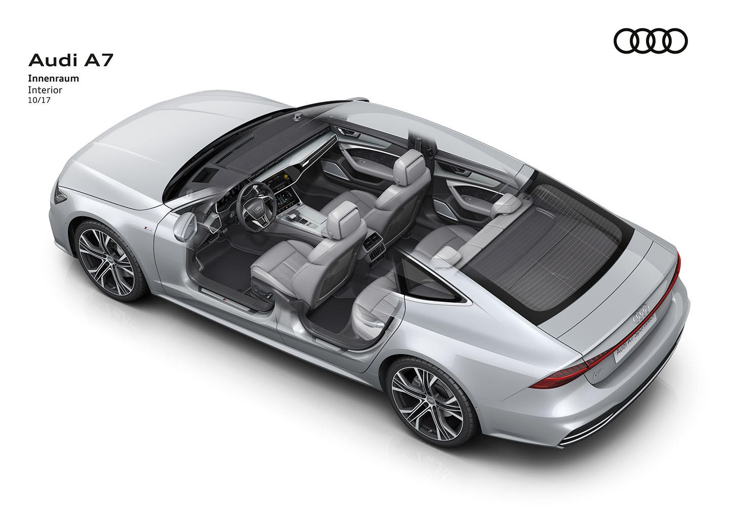 Componentes del sistema de infotainment MMI del Audi A7.