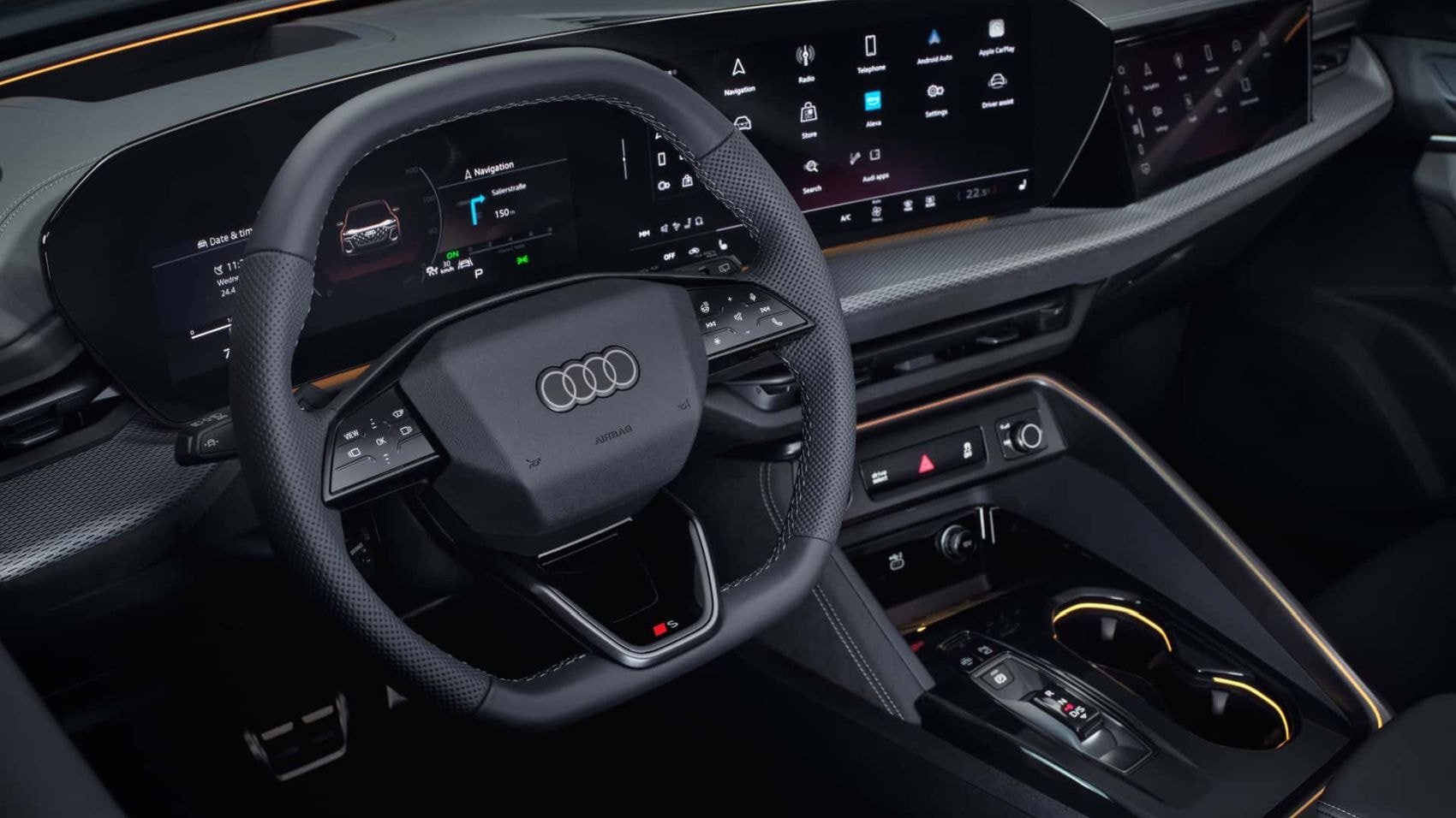 Vista lateral del interior enfocada en los asientos traseros, ofreciendo un vistazo a la comodidad.