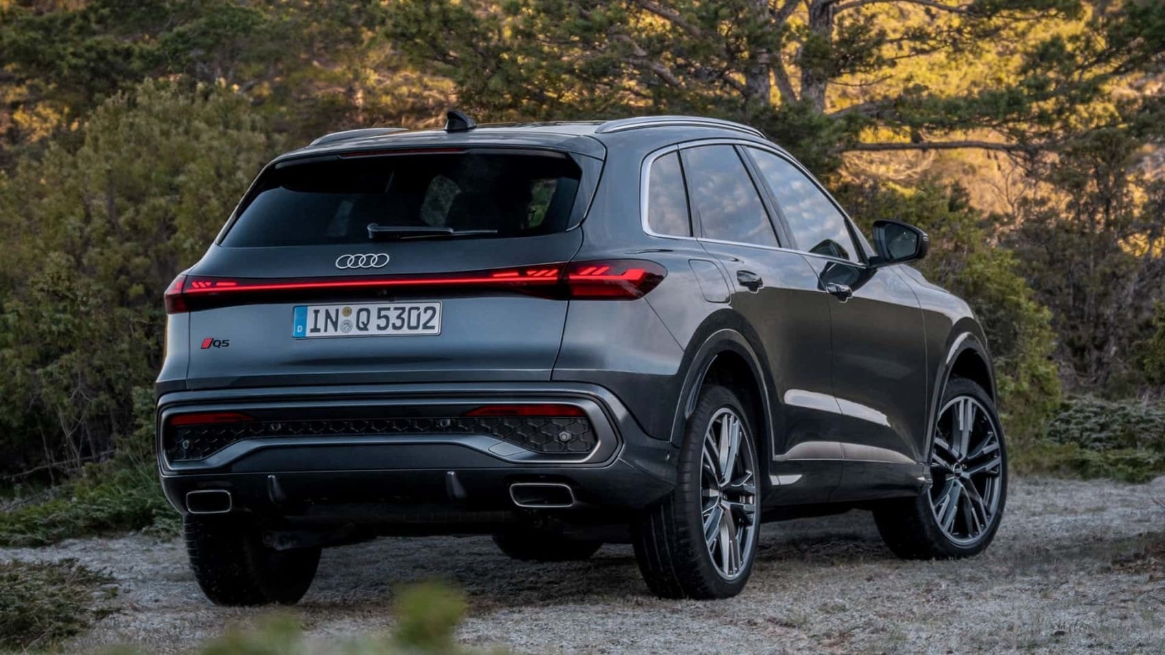 Audi Q5 en un entorno off-road, demostrando su versatilidad.