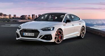 Vista frontal y lateral del Audi RS5 Sportback. Vista frontal y lateral del Audi RS5 Sportback.