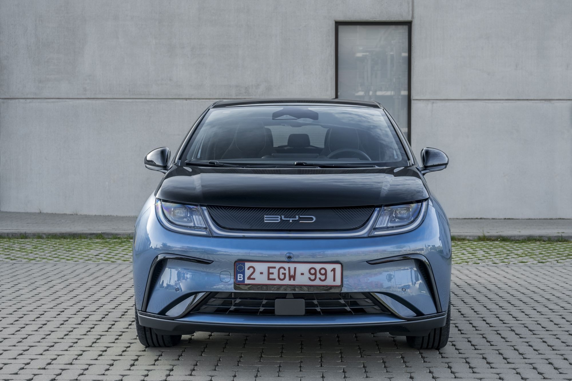 Detallado de la parte trasera del BYD Dolphin, con énfasis en sus luces LED.