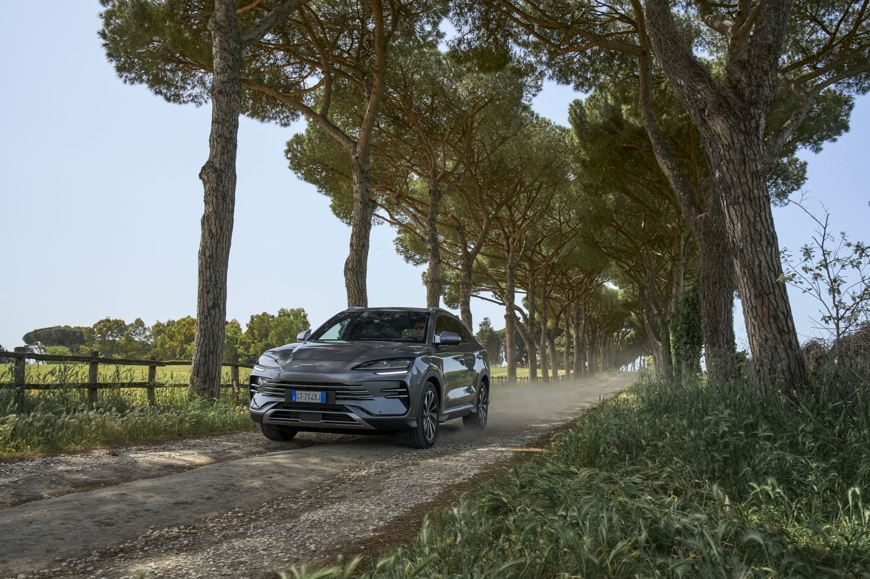 Detalle del emblema del BYD Seal U DM-i, símbolo de su tecnología.