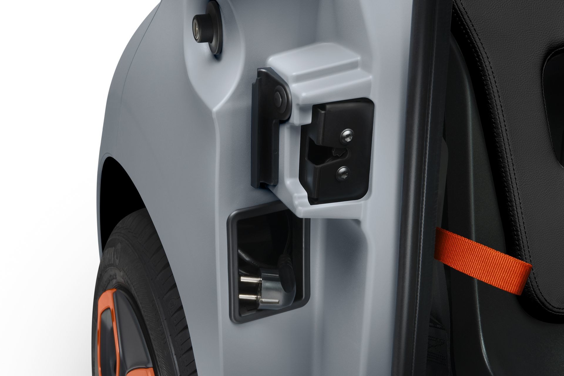 Detalle de la toma de corriente para carga del Citroën AMI.