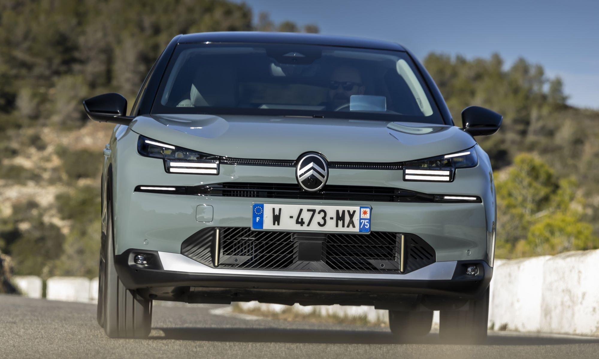Vista trasera del Citroën C4, destacando sus líneas elegantes y acabado de calidad.