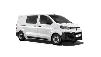 Vista lateral del Citroën Jumpy destacando sus líneas modernas y compactas Vista lateral del Citroën Jumpy destacando sus líneas modernas y compactas