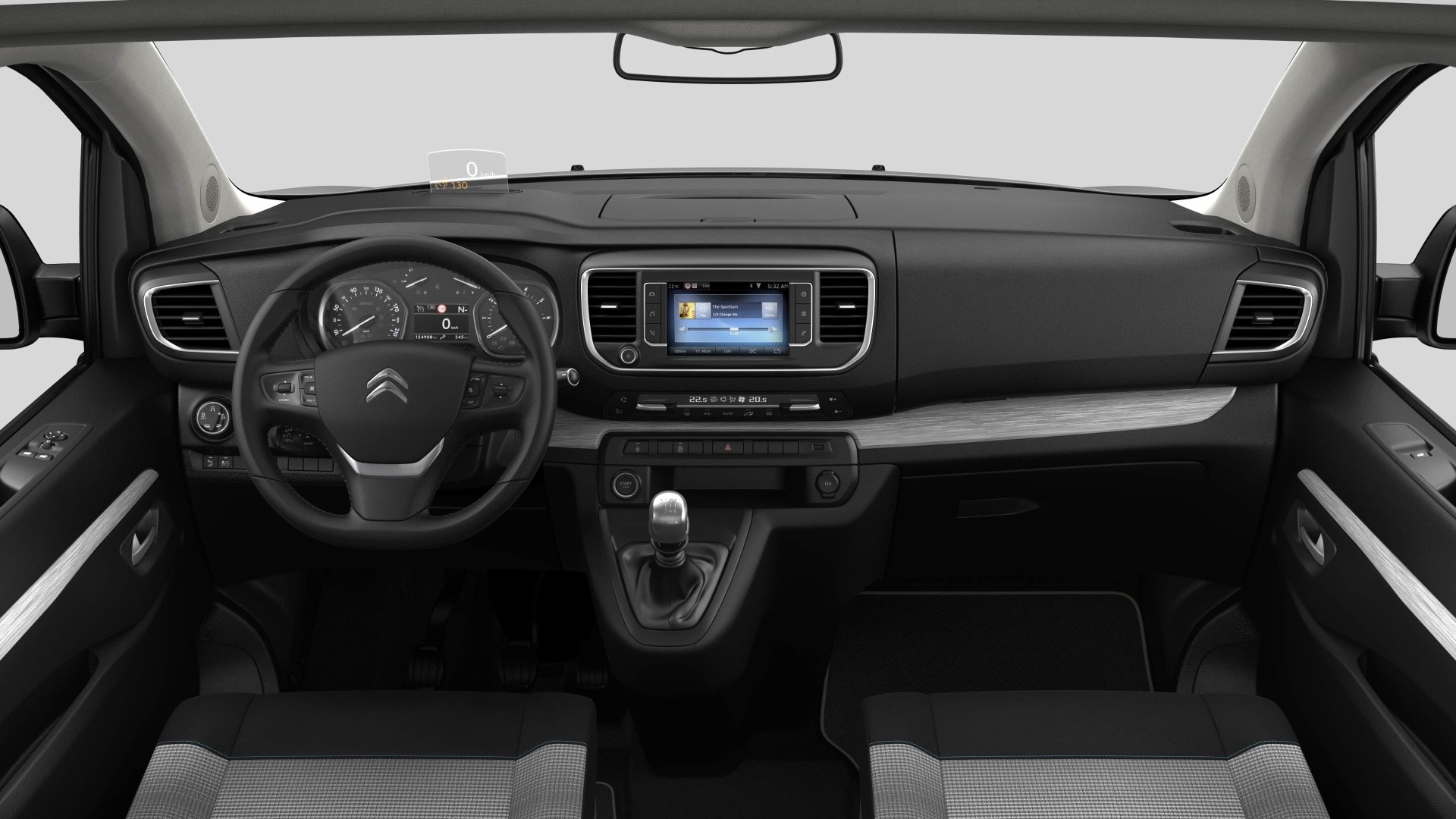 Puesto de mando del Citroën SpaceTourer, diseño funcional y tecnológico.