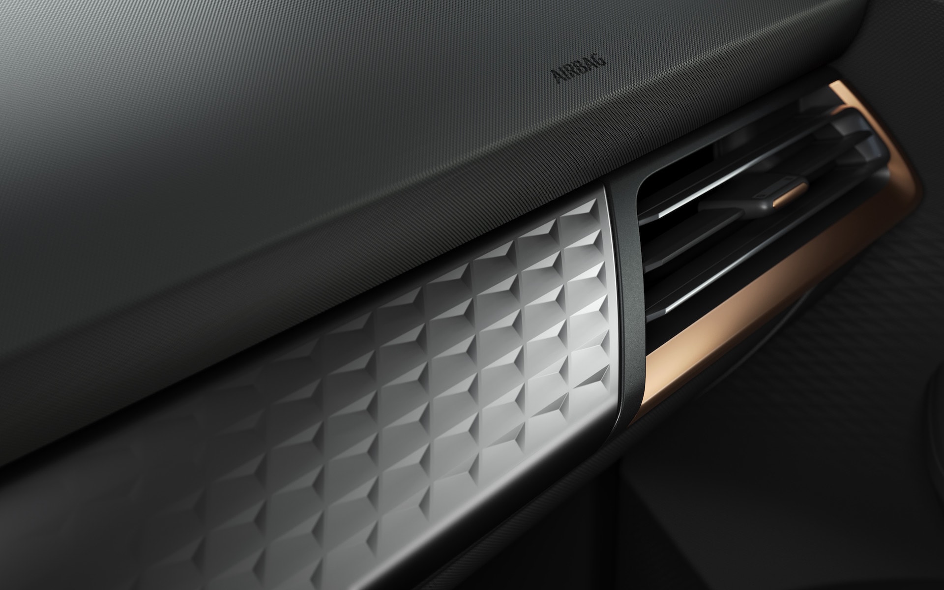 Detalle de acabados y aireadores en el interior del CUPRA Born.