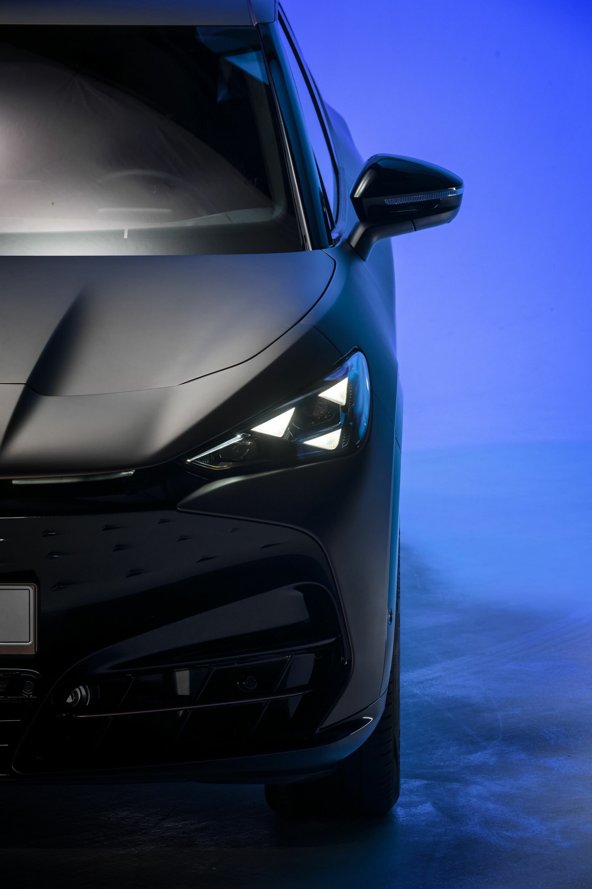 Esta toma angular enfatiza la musculatura y la presencia dominante del modelo.