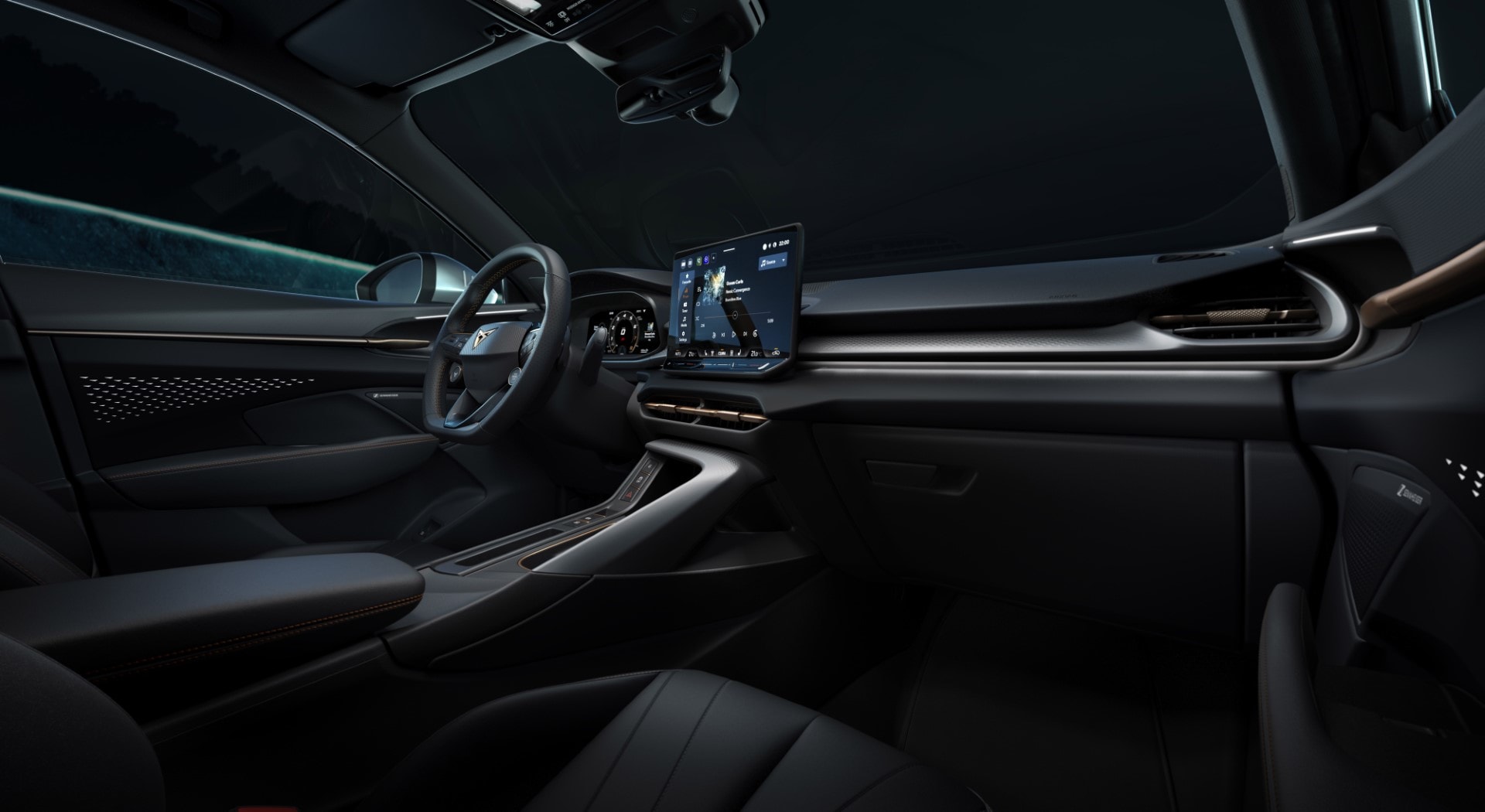 Habitáculo tecnológico con acabados premium en el Cupra Terramar.