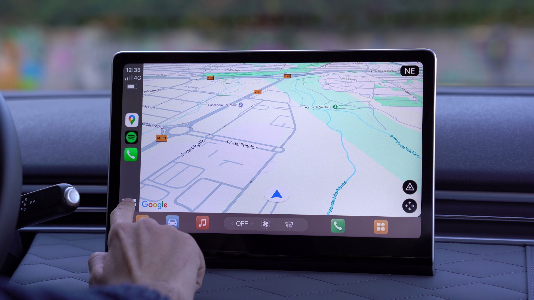 Panel del sistema de climatización del Dongfeng Box, diseñada para un control fácil y accesible.