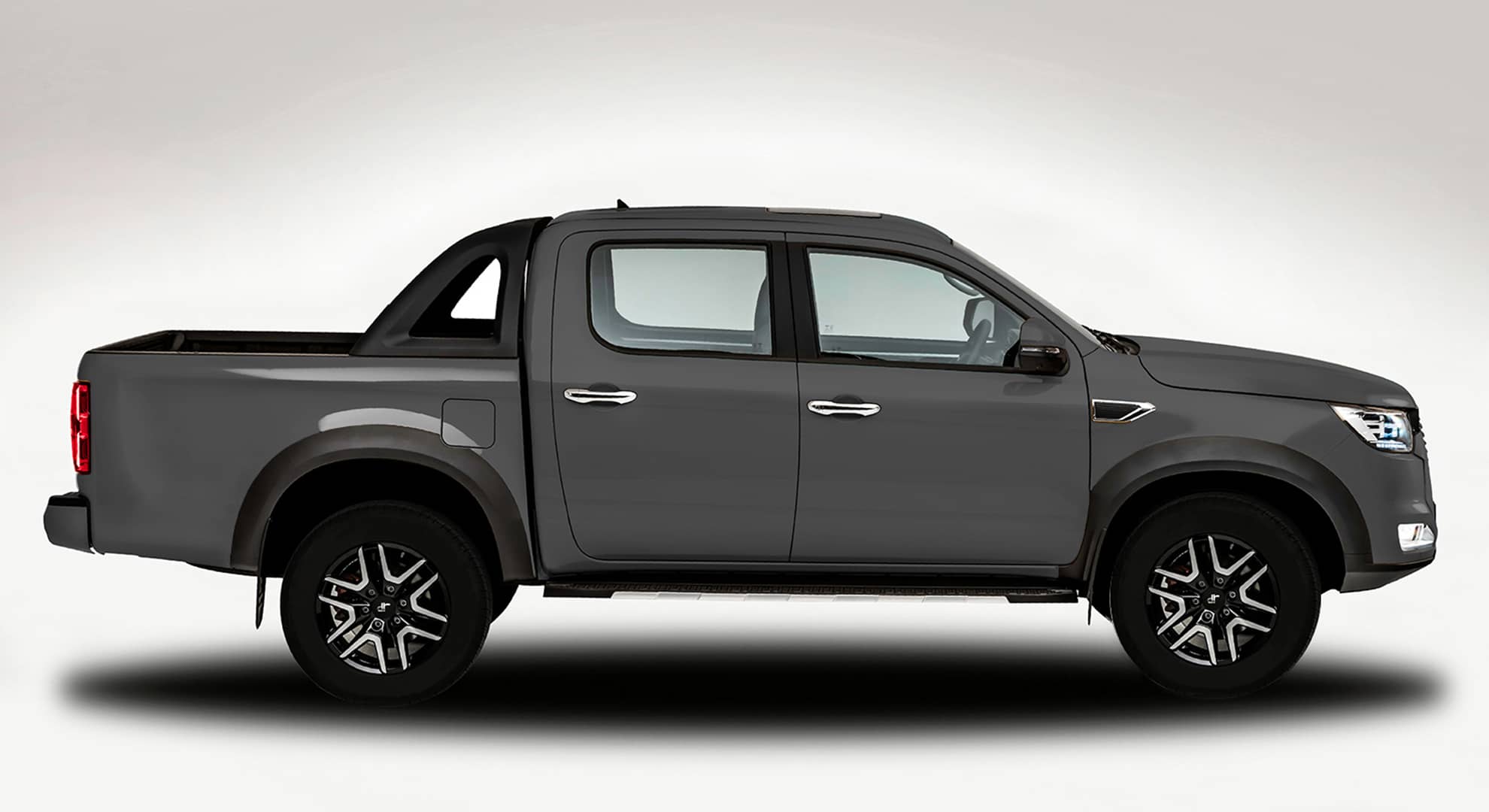 Elegante imagen de perfil del DR PK8 en color gris.