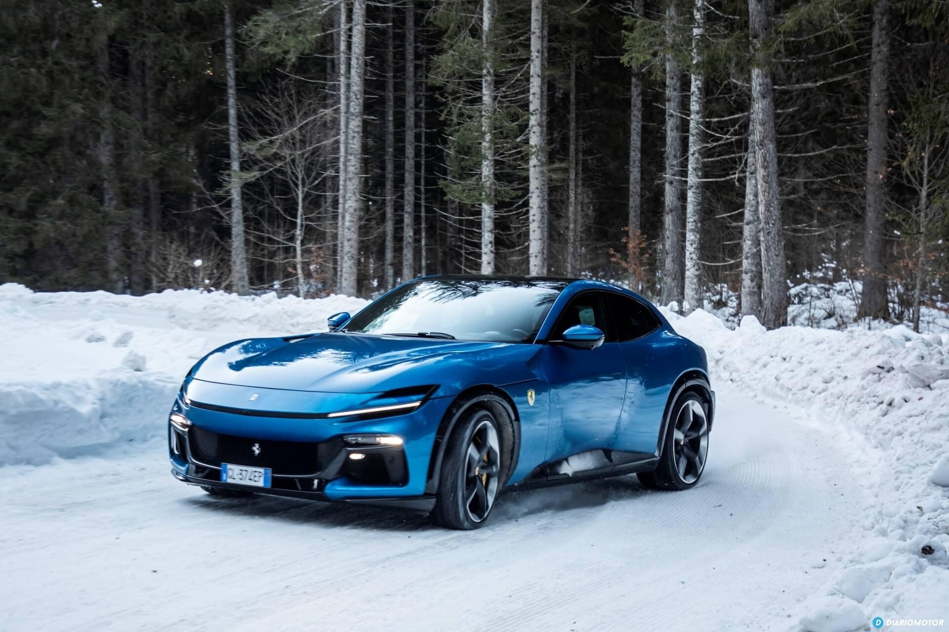 Imagen lateral del Purosangue, subrayando su silueta distintiva.