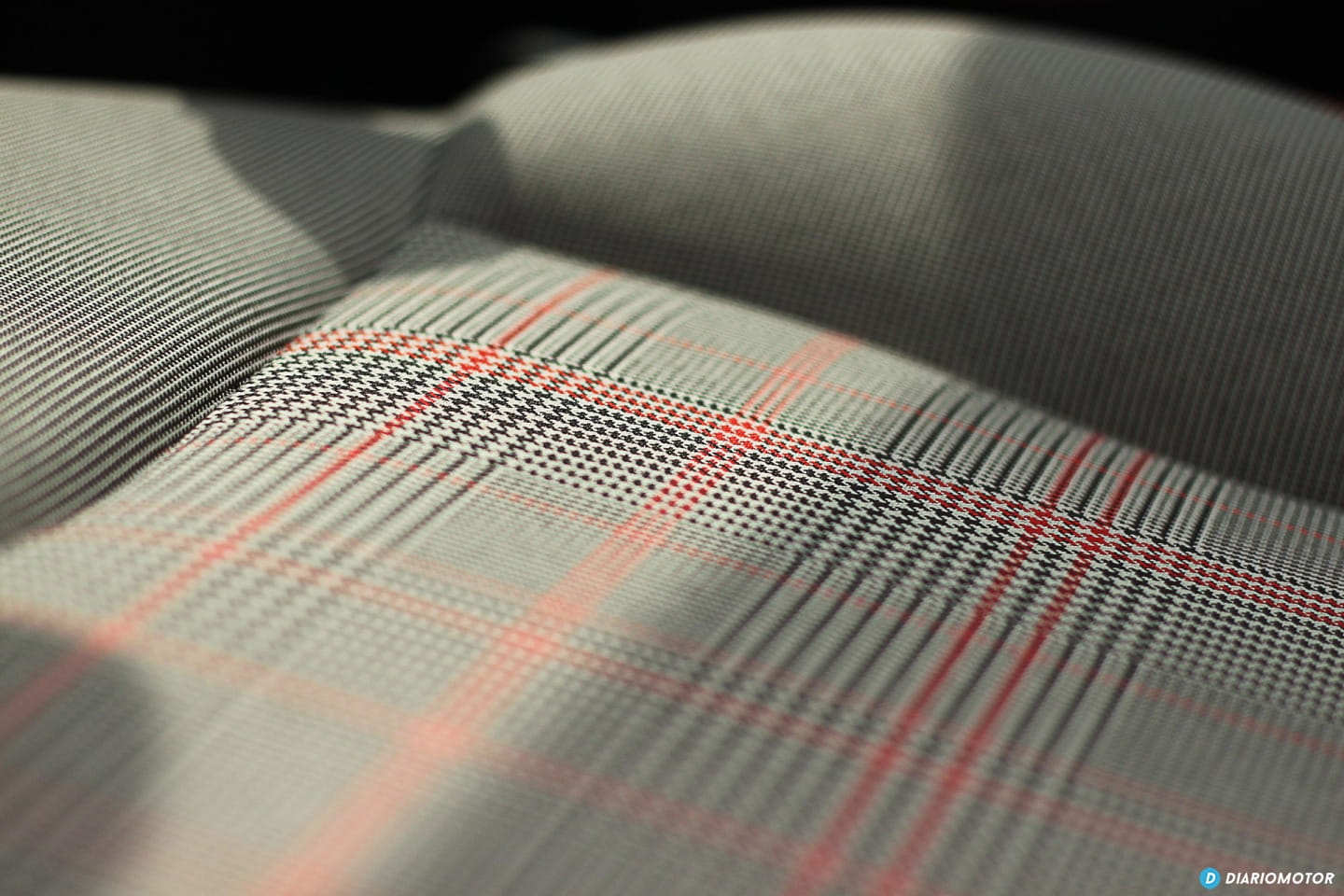 Detalle de la textura y patrón de los asientos.