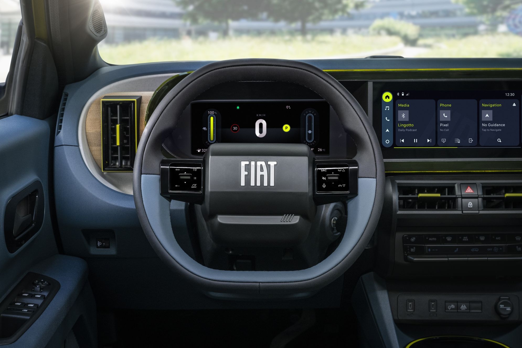 El Fiat Grande Panda presenta un diseño frontal moderno y atractivo.
