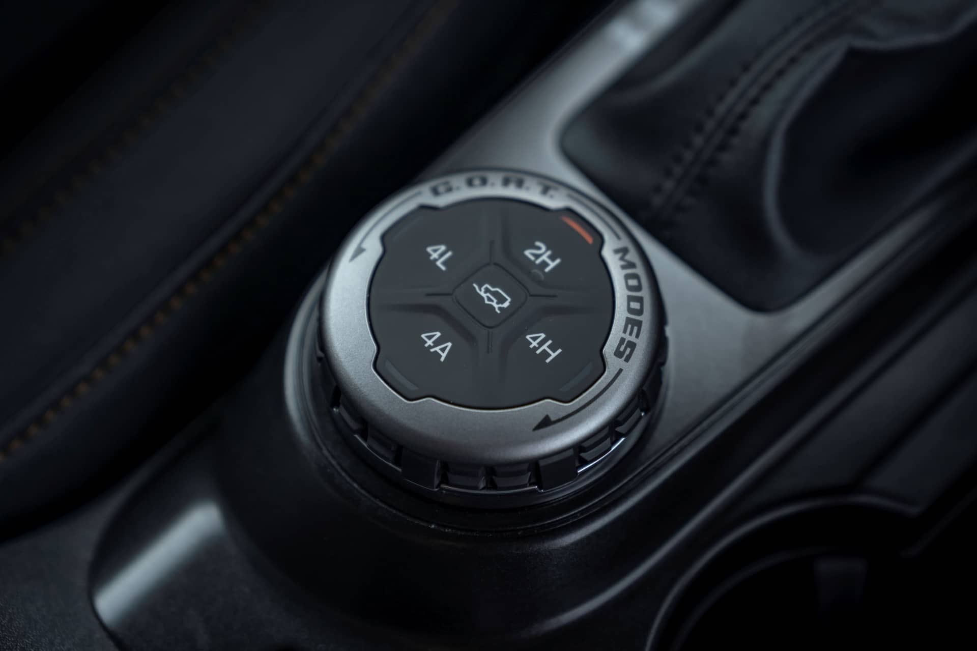 Selector de modos de conducción 4x4 en Ford Bronco.
