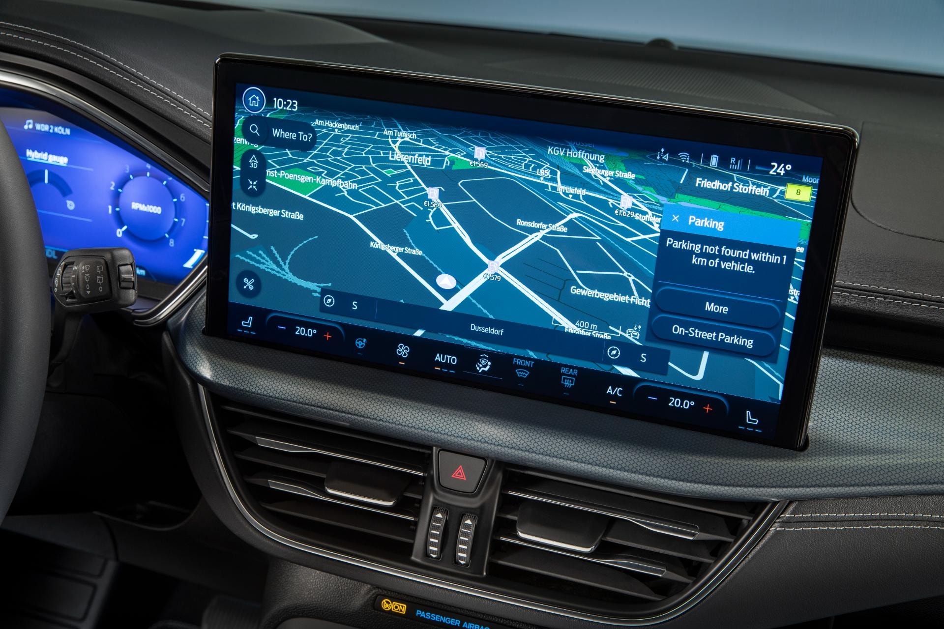 El sistema de infotainment SYNC de Ford con pantalla táctil.