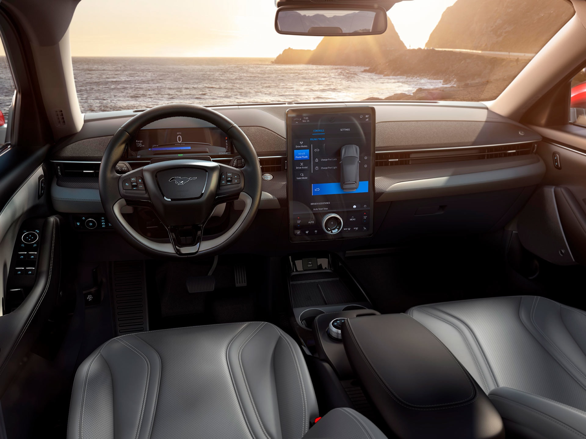 Sistema de instrumentación y pantalla central del Mustang Mach-E.
