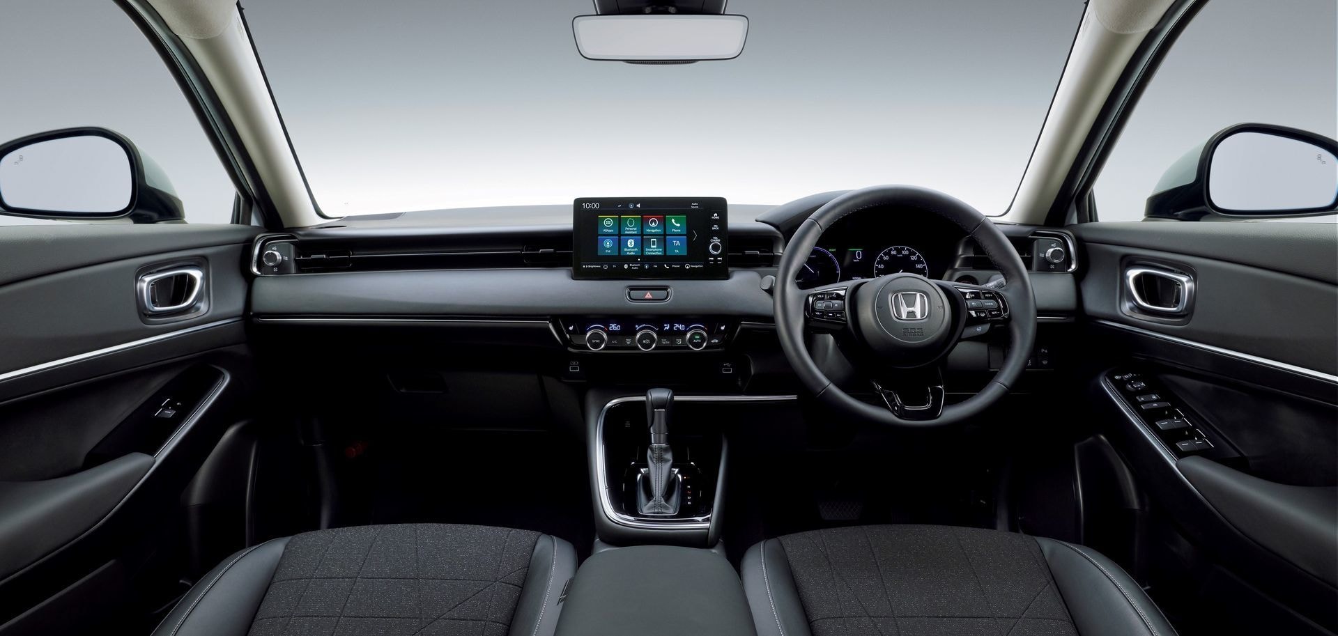 Vista frontal de la instrumentación y volante del Honda HR-V