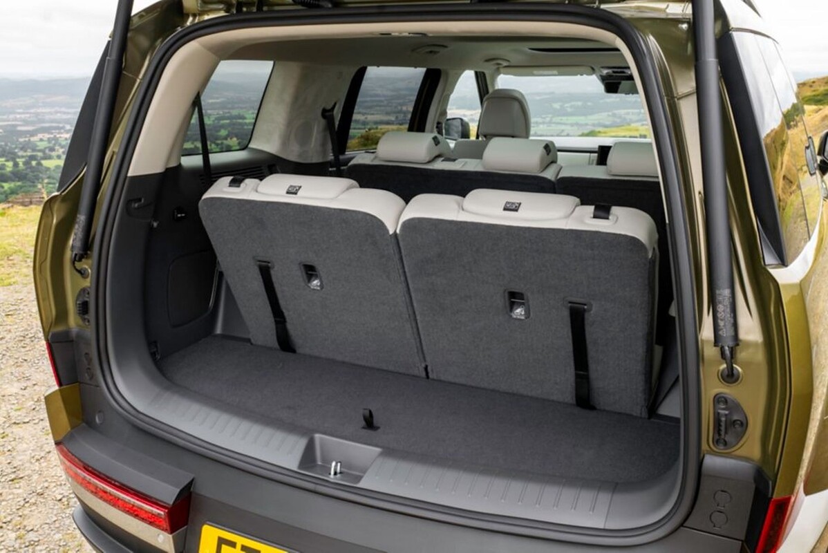 Espacio de los asientos traseros en el Hyundai Santa Fe Híbrido, cómodo y amplio Espacio de los asientos traseros en el Hyundai Santa Fe Híbrido, cómodo y amplio