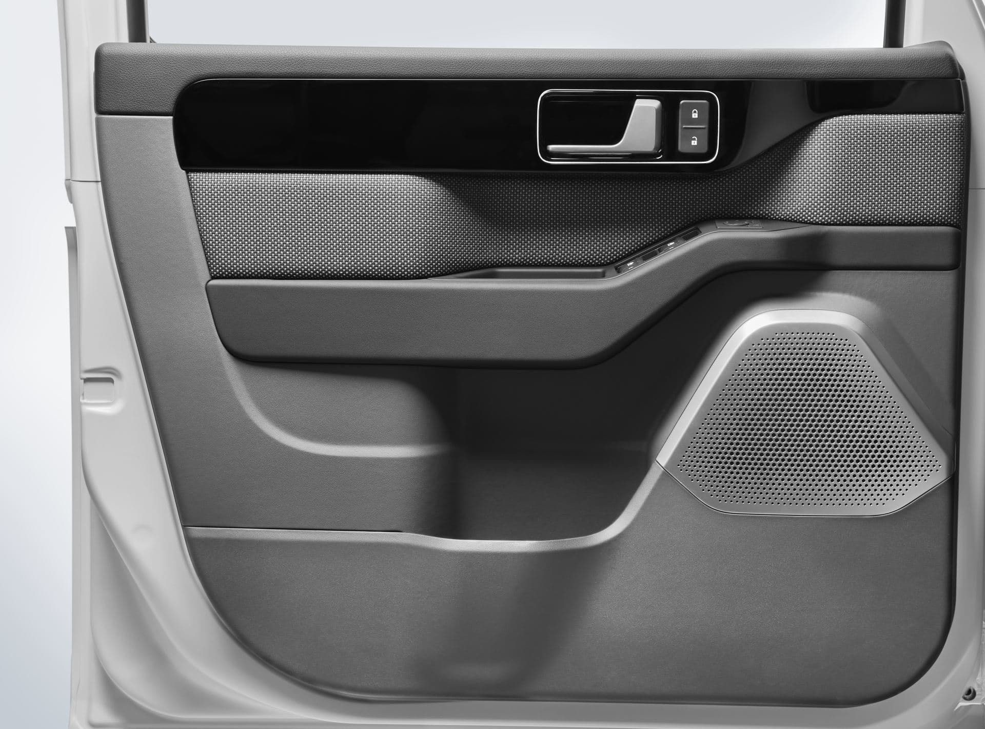 Panel de la puerta delantera con controles eléctricos.