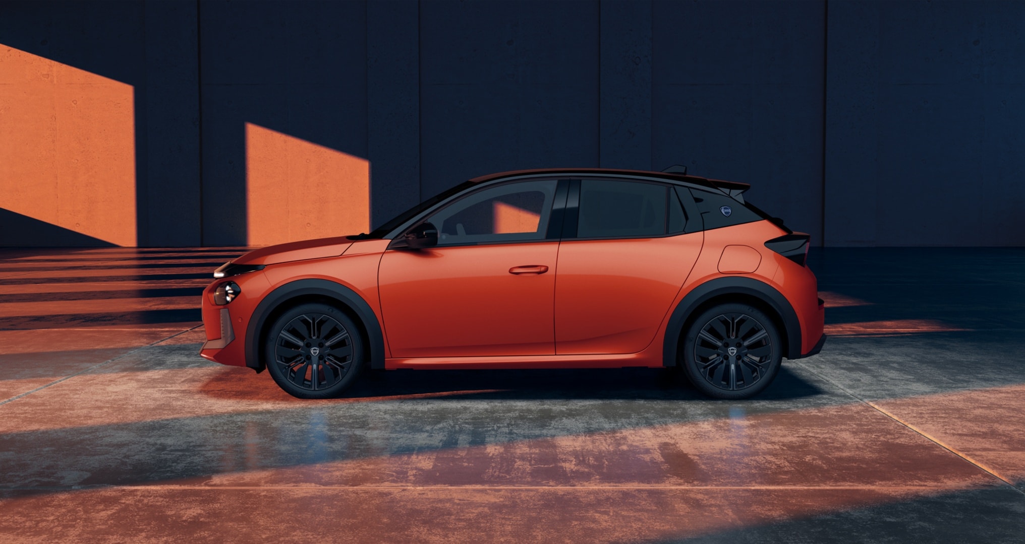 Fascinante vista del Lancia Ypsilon frontal con un diseño contemporáneo.