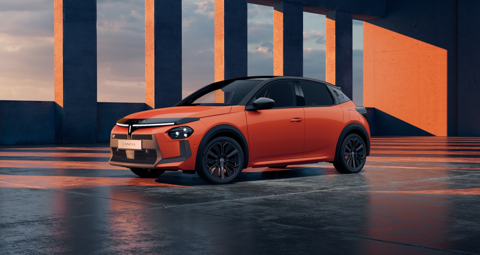 Vista del interior del Lancia Ypsilon, destacando su atractivo diseño y modernidad.