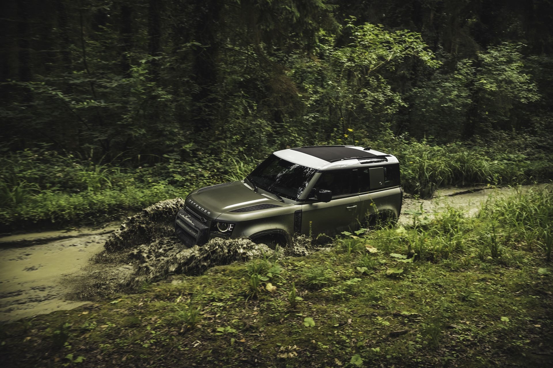 Captura del Defender superando obstáculos naturales
