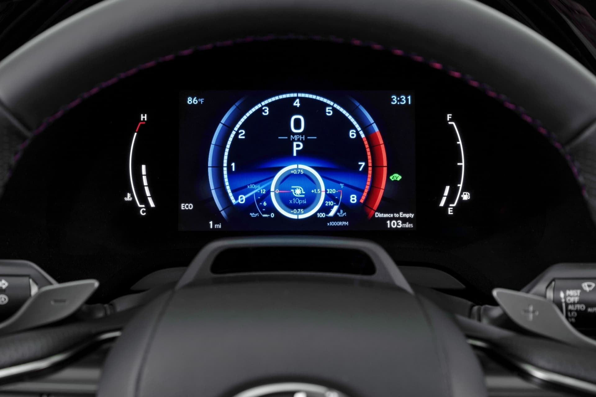 Modernidad en el cuadro de instrumentos digital del Lexus RX