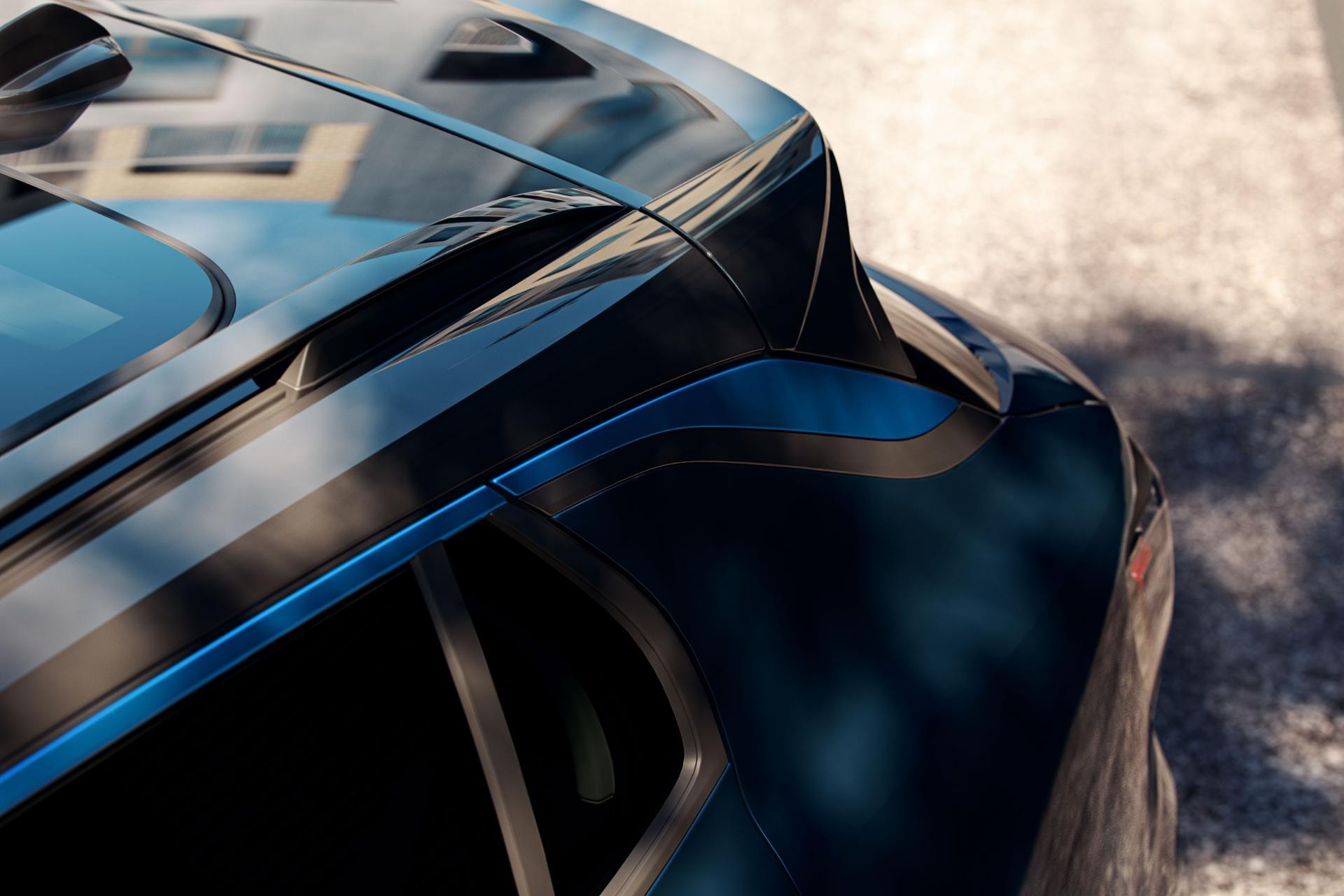 Imagen que muestra el diseño aerodinámico del techo y sus líneas