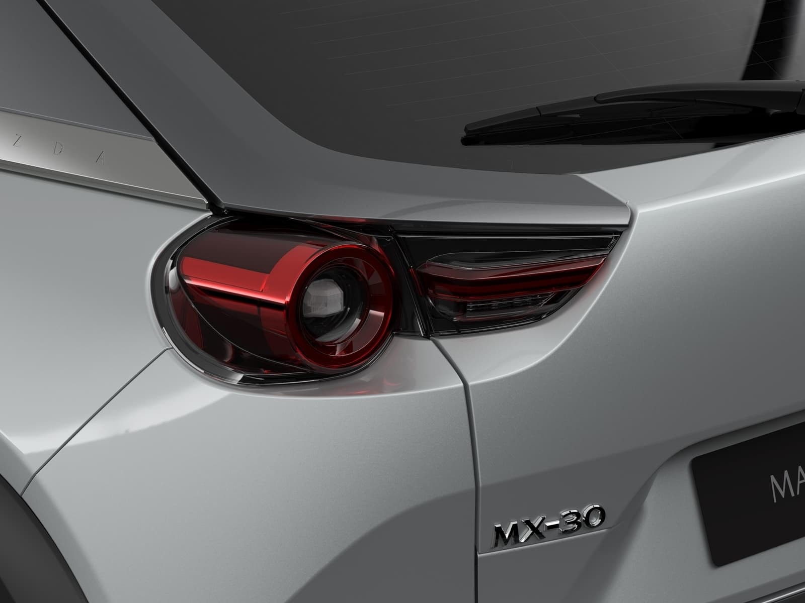 Luz trasera del Mazda MX-30, diseño único con carácter propio.