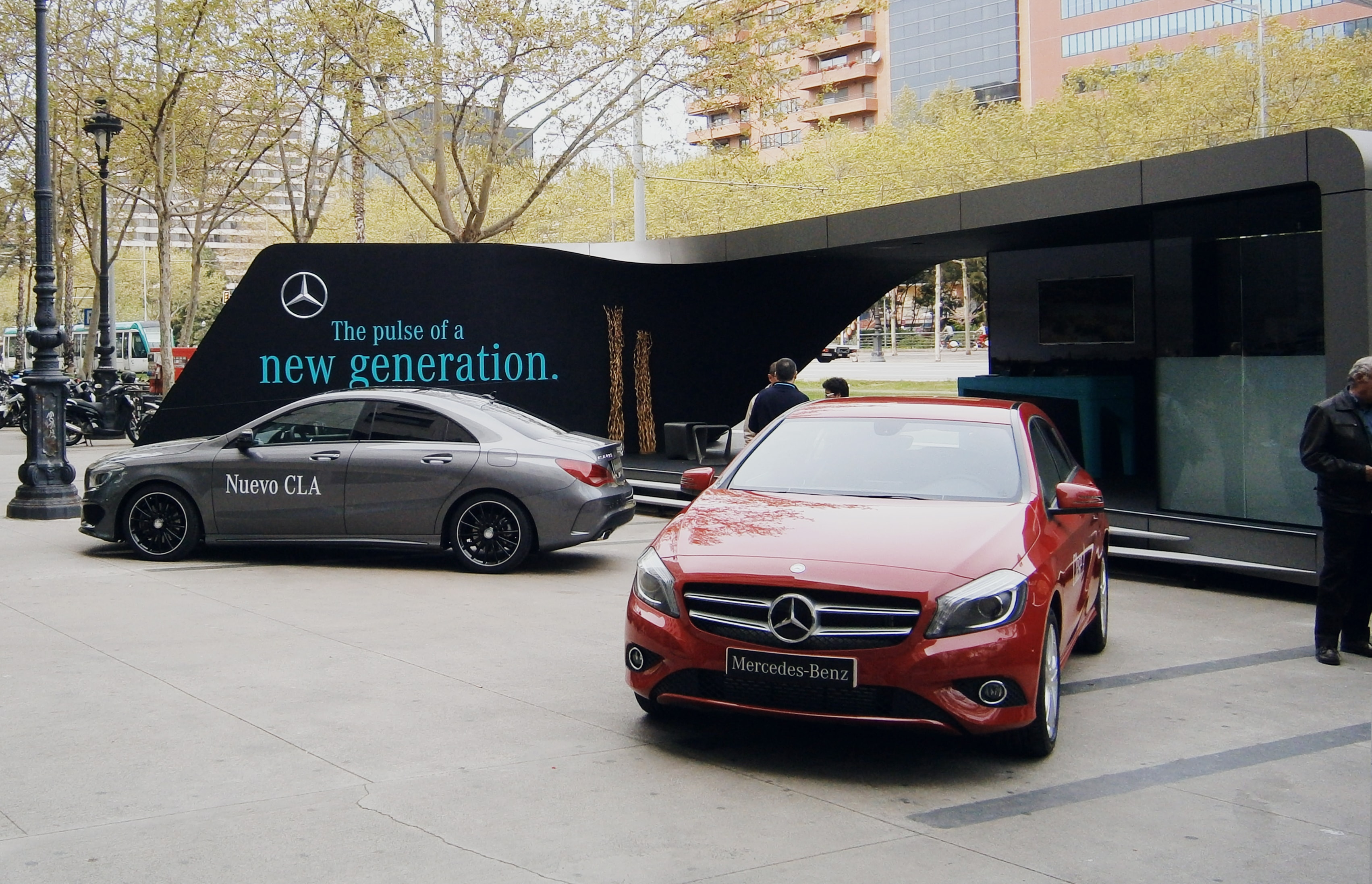 Escena del evento de lanzamiento del nuevo Mercedes CLA.