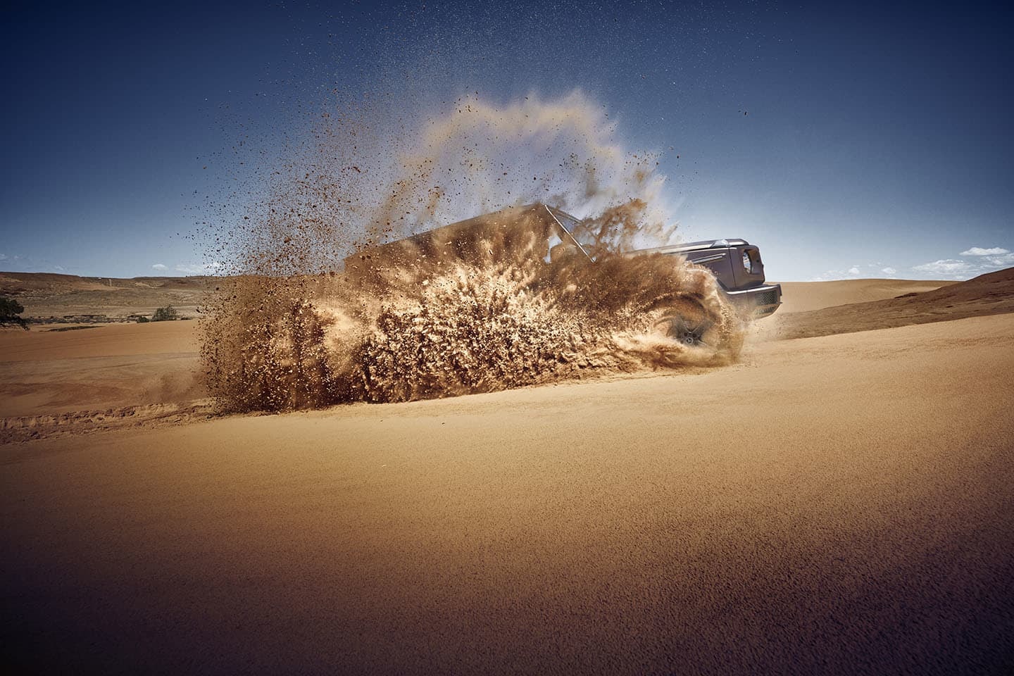 Dominio y destreza off-road, el Mercedes Clase G en plena acción.