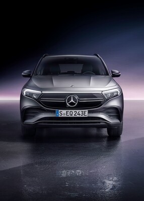 Perfil del Mercedes EQA destacando su diseño aerodinámico y moderno. Perfil del Mercedes EQA destacando su diseño aerodinámico y moderno.