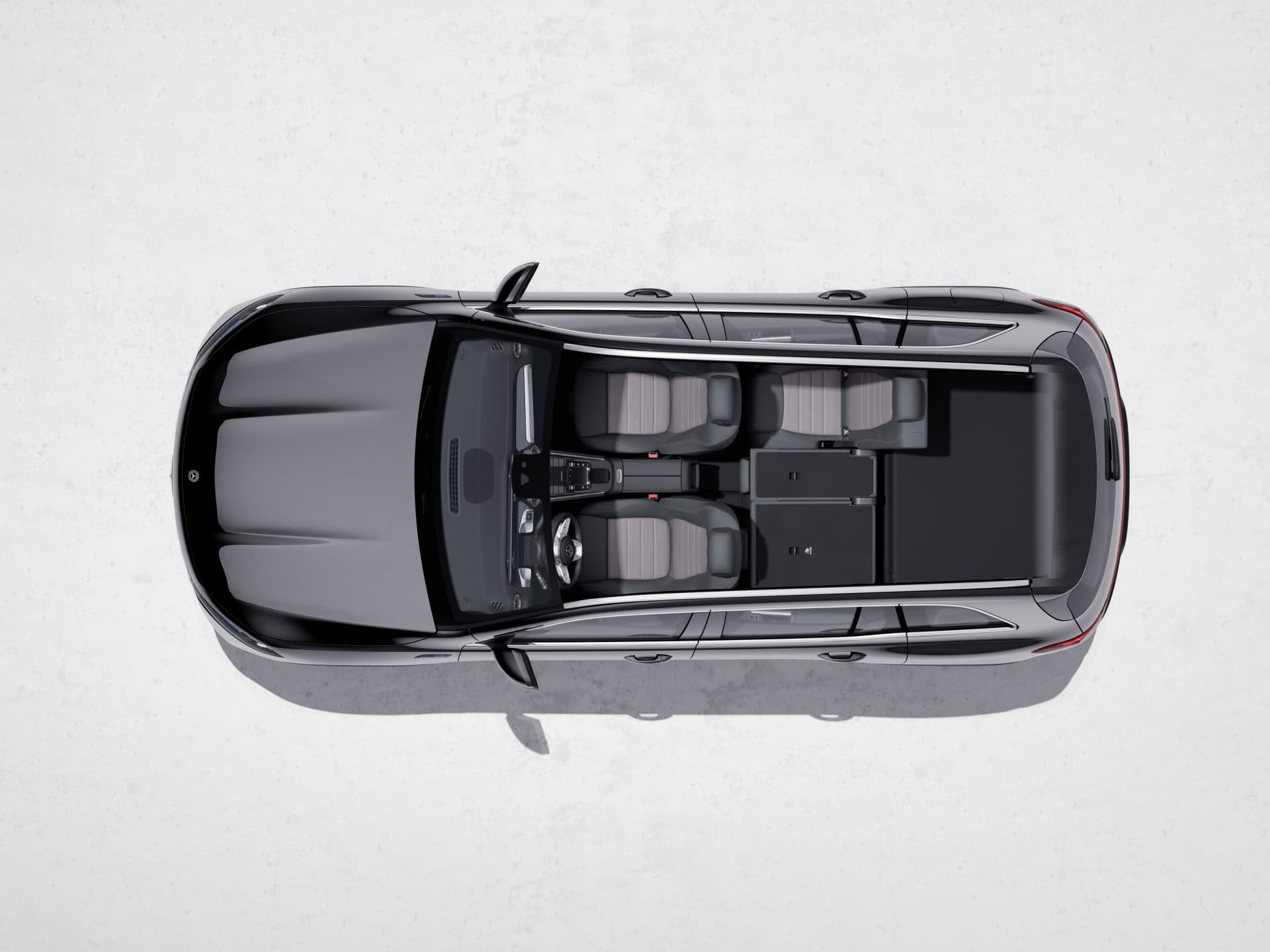 Perspectiva aérea del EQB destacando su diseño de techo y líneas exteriores.