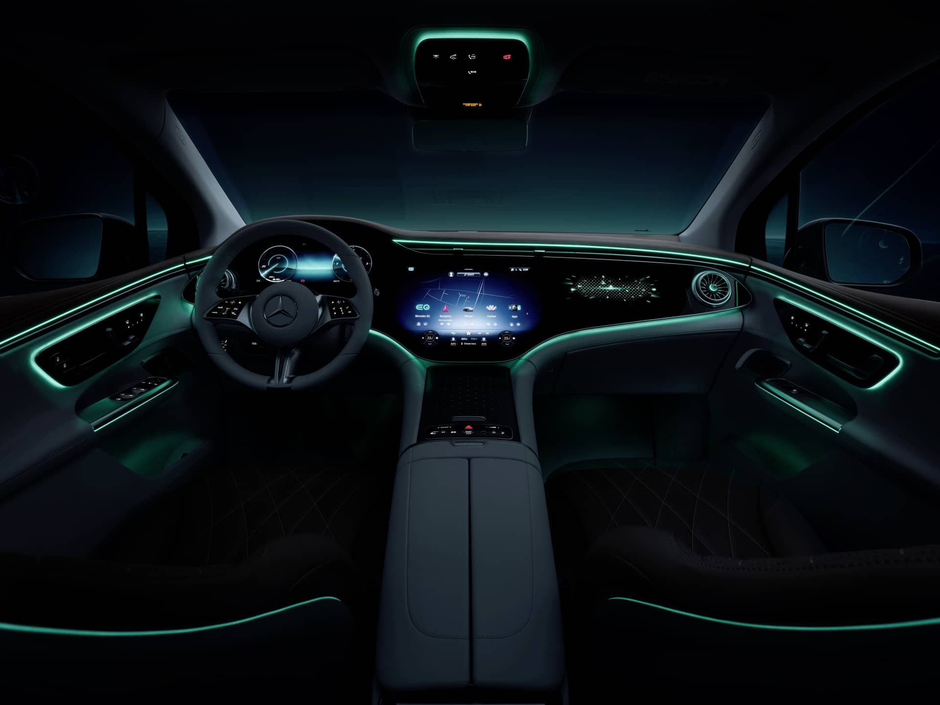 Asientos de cuero con diseño de rombos, simbolizando el confort y lujo de Mercedes.