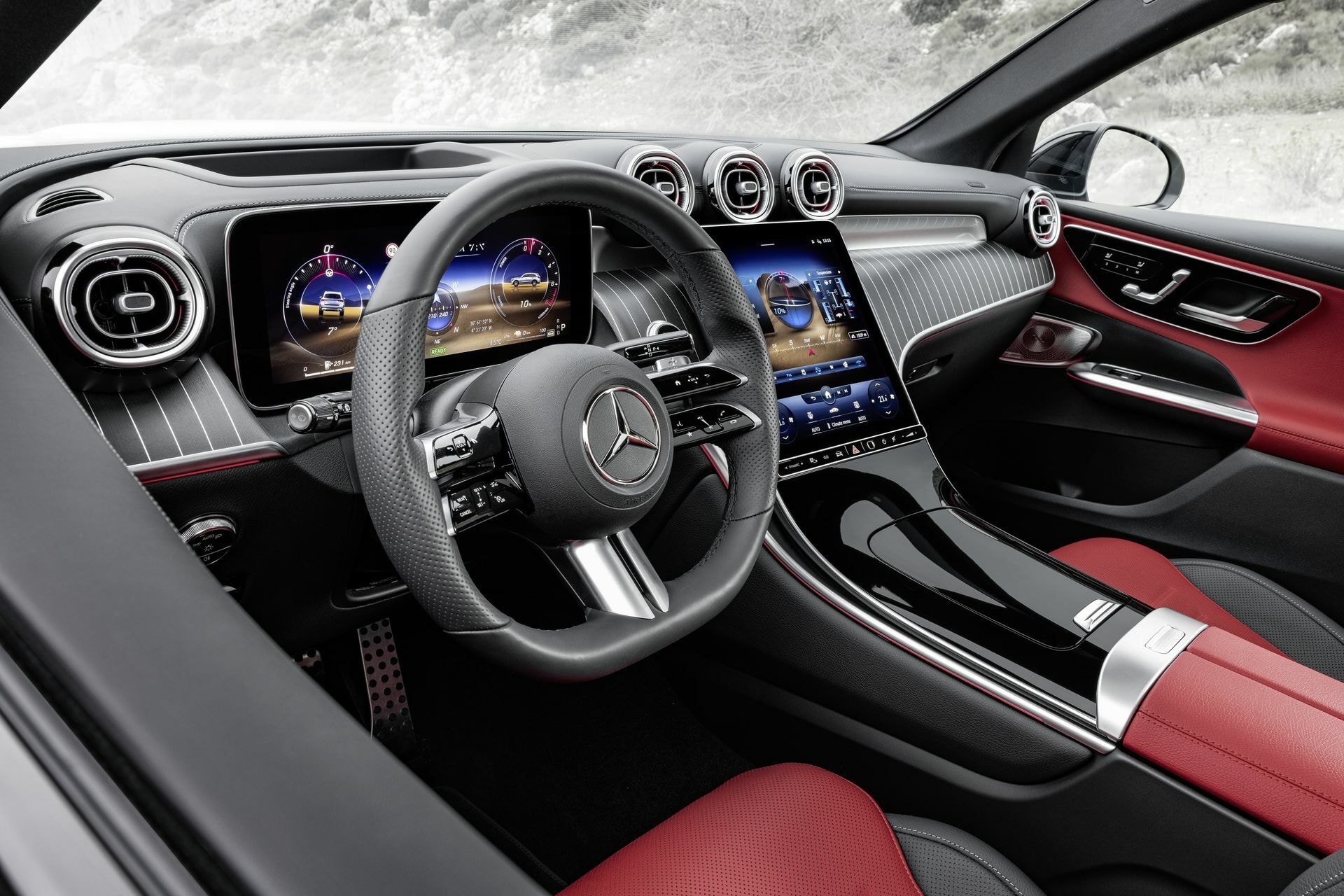 Lujo y tecnología se funden en el interiorismo del Mercedes GLC.