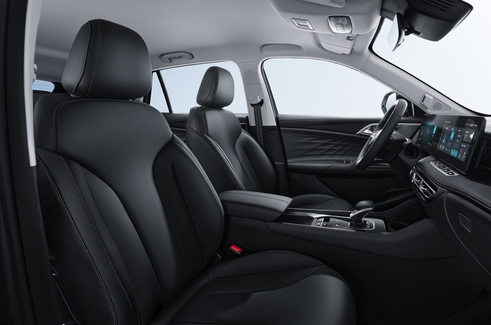 Perfil lateral del MG HS, mostrando su elegante diseño y líneas aerodinámicas.