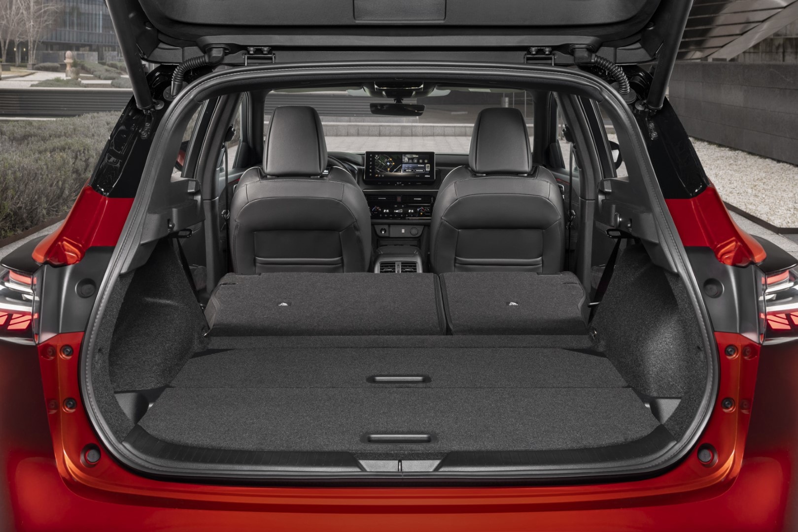 Espacio de carga del Qashqai con los asientos traseros abatidos.