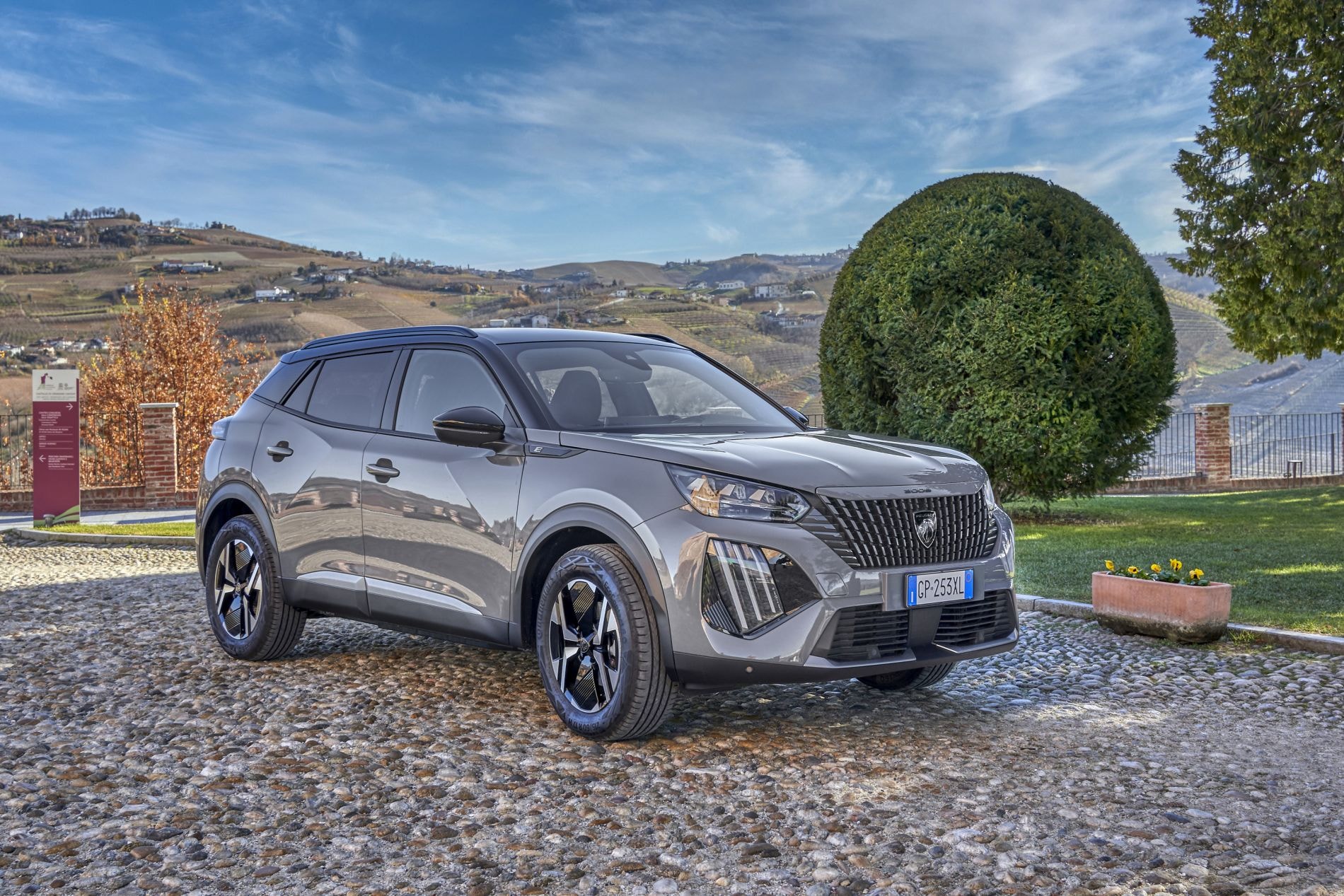 Vista trasera del Peugeot 2008, mostrando su estilo robusto y moderno.