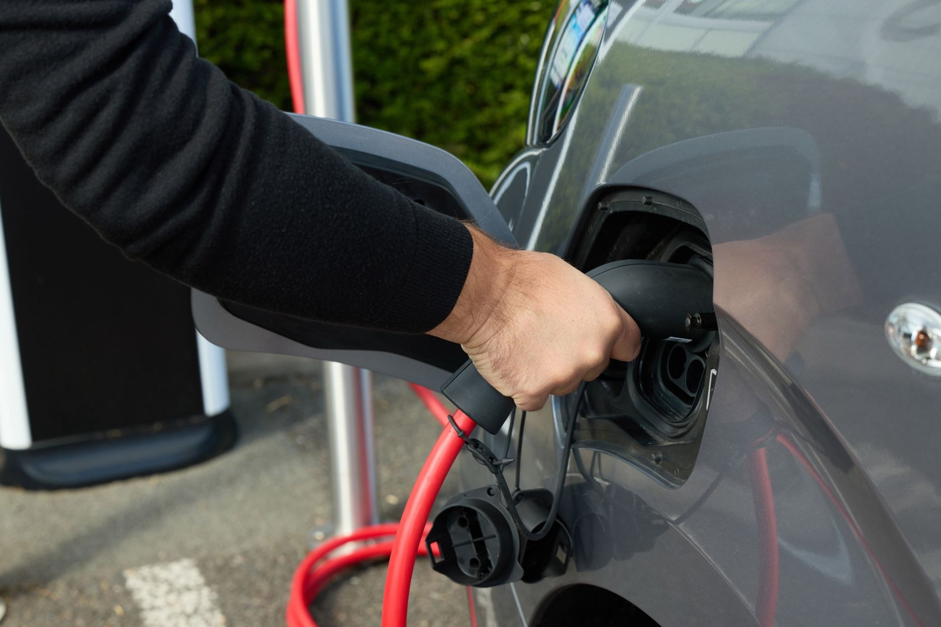 Vista del volante con el panel de instrumentos interactivo.