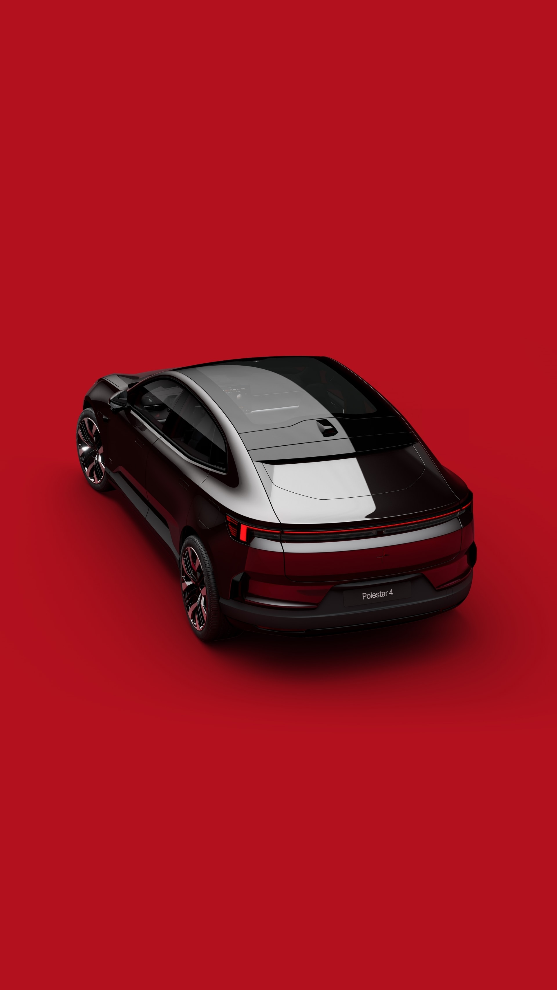 Vista superior del techo de vidrio y líneas suaves.