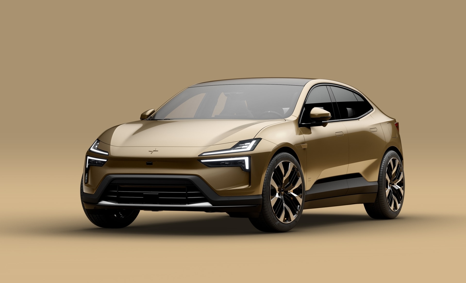 Vista lateral del Polestar 4, mostrando sus líneas elegantes y modernas.