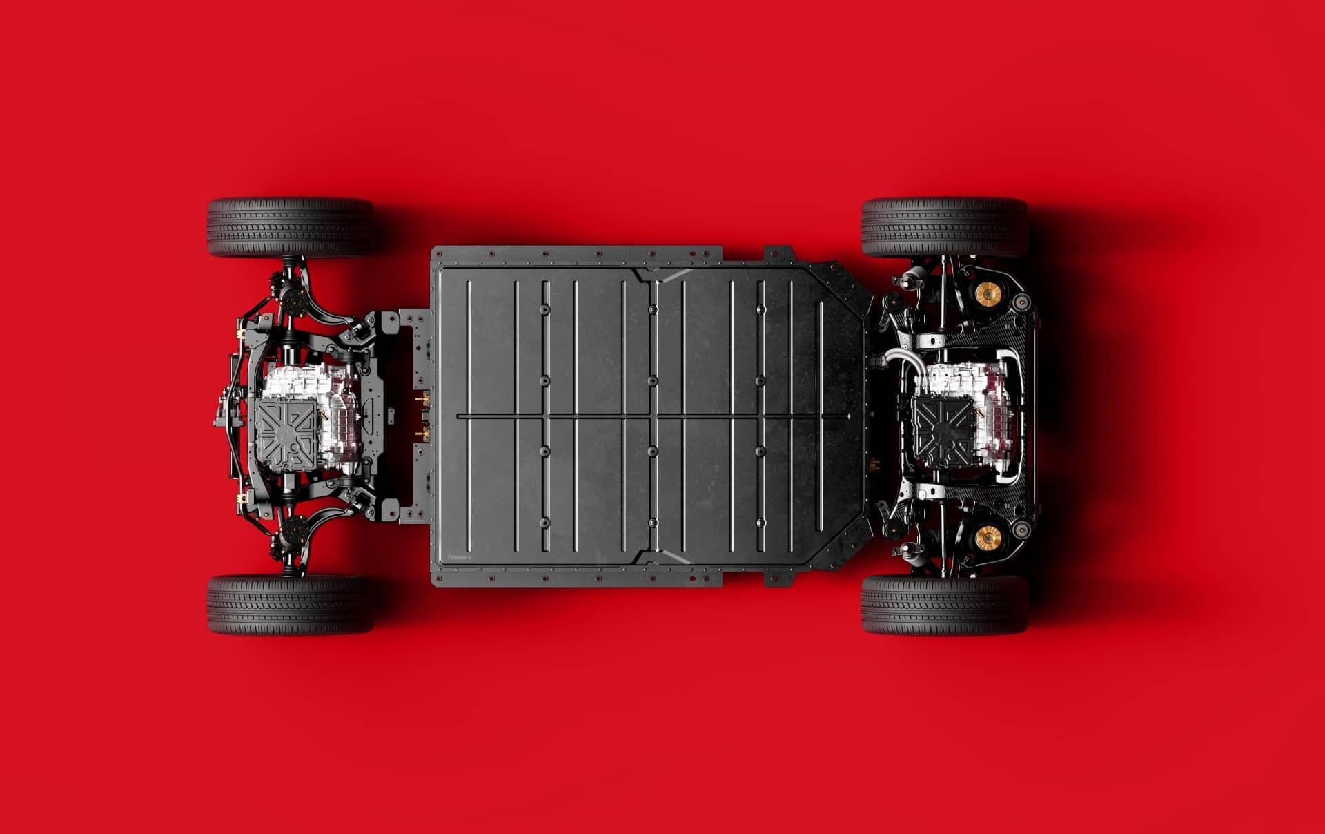 Detalle del sistema de propulsión eléctrica del Polestar 4.