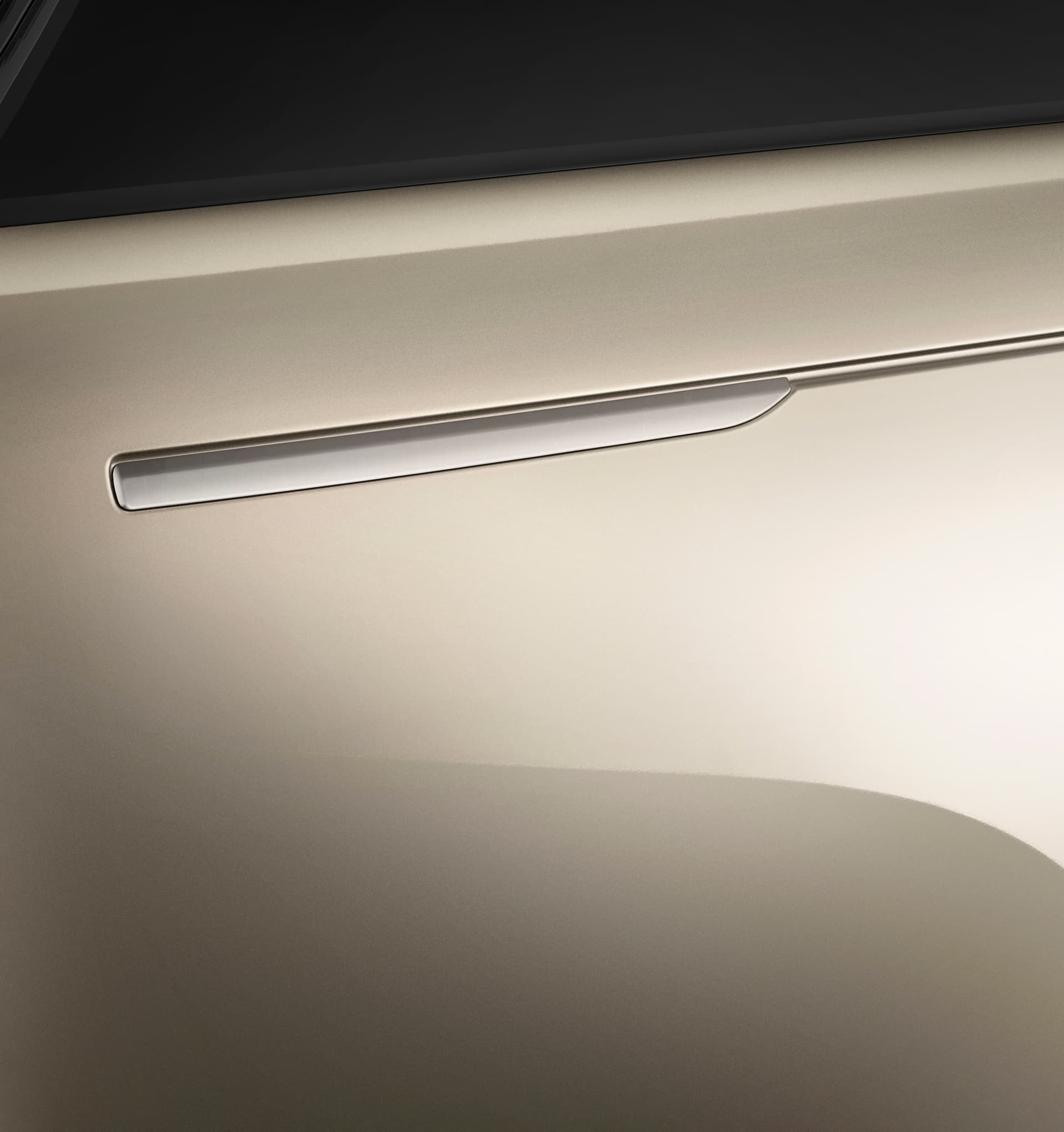 Imagen de cerca del mango de la puerta de un Range Rover, diseño elegante.