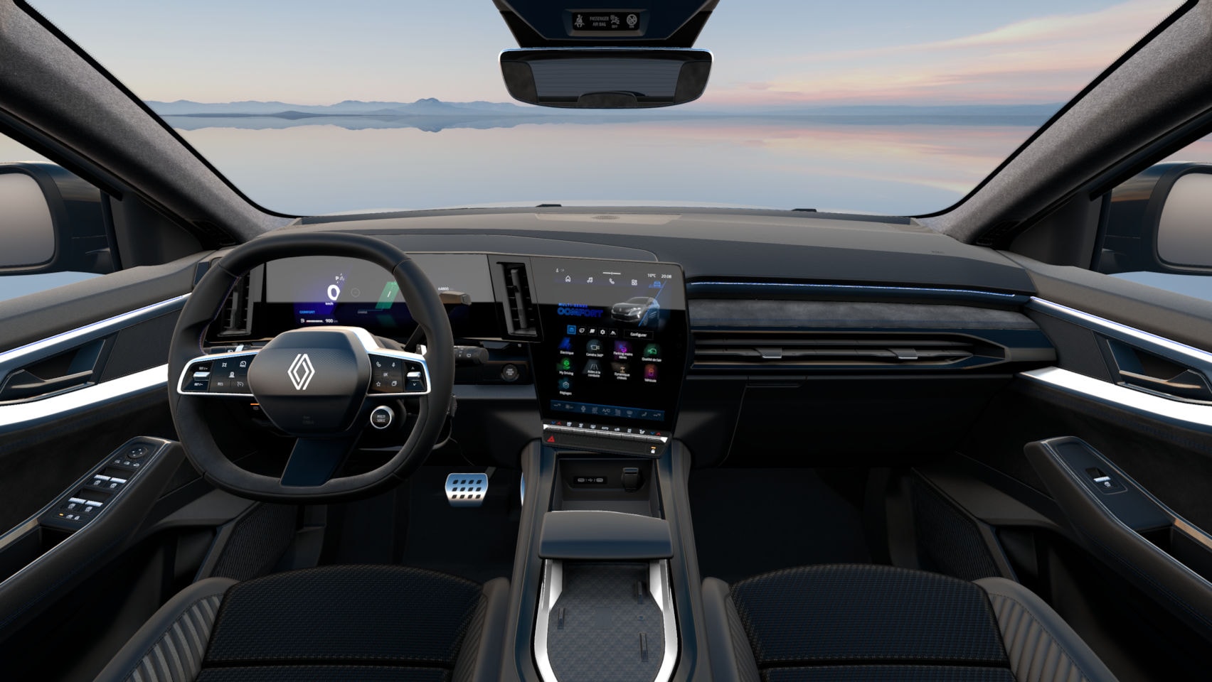 Vista de los rines del Renault Espace, mostrando su diseño distintivo.