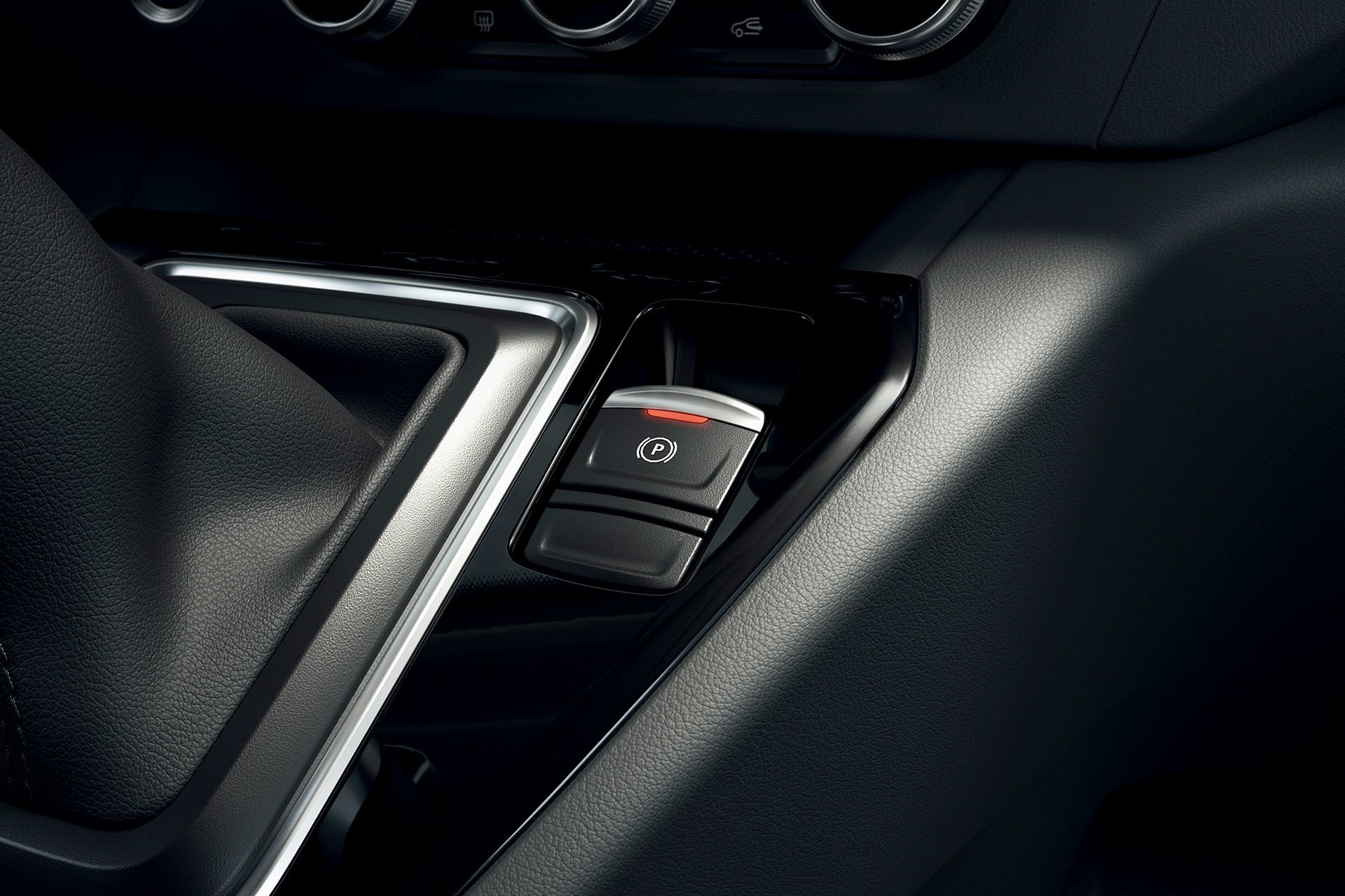 Bandeja con la llave inteligente para el arranque sin contacto.