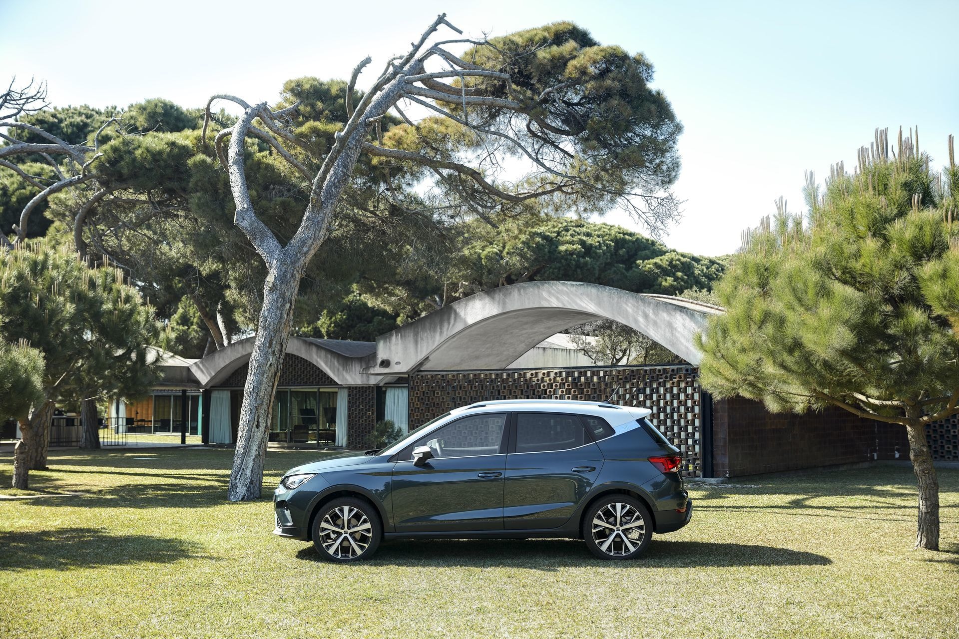 Líneas laterales del Arona complementando su entorno.