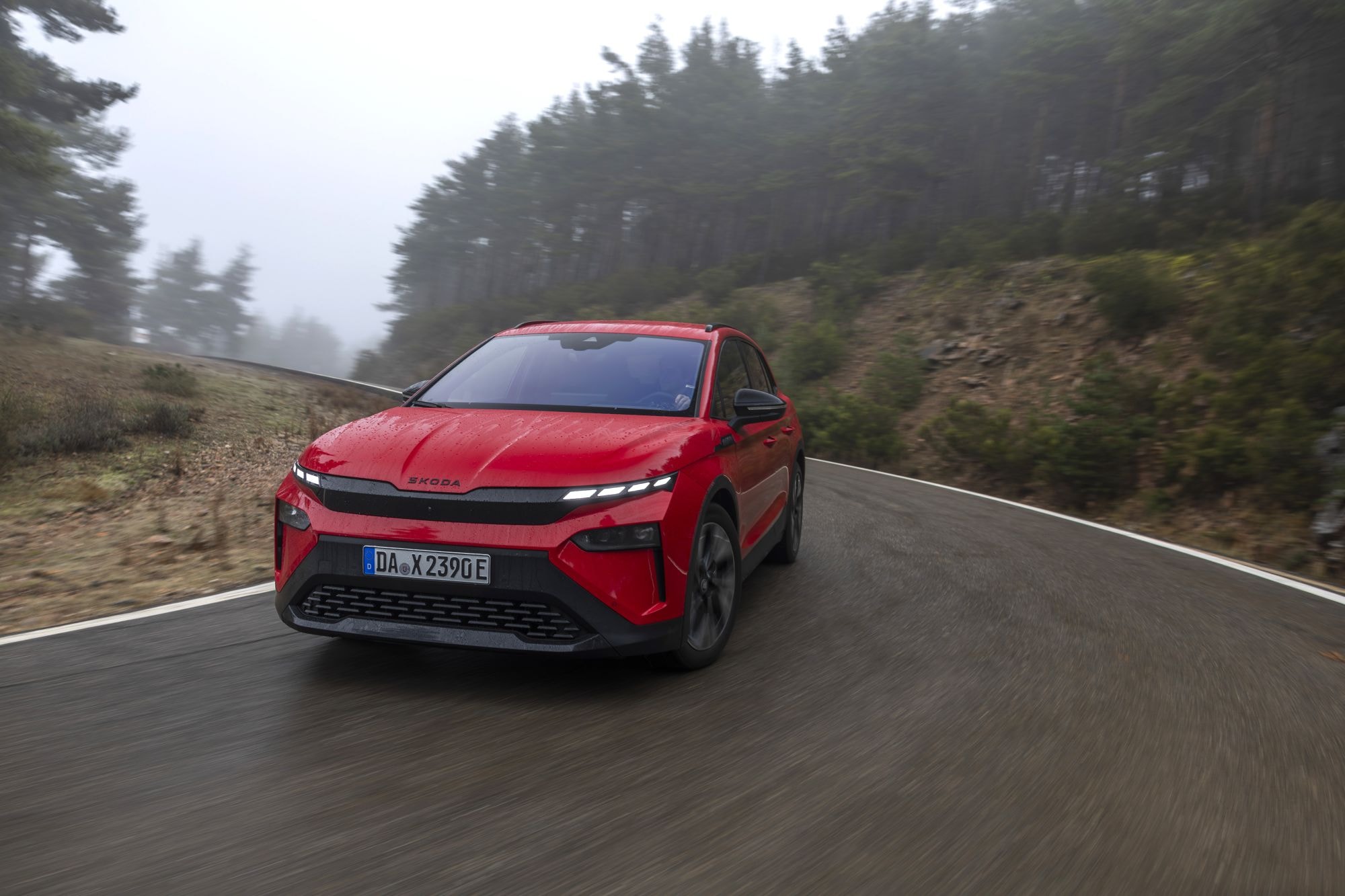 En esta toma, el Skoda Elroq resalta su línea deportiva en un entorno natural.